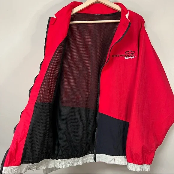 Vintage 90s Chevrolet Racing Windbreaker - Picture 4 of 5
